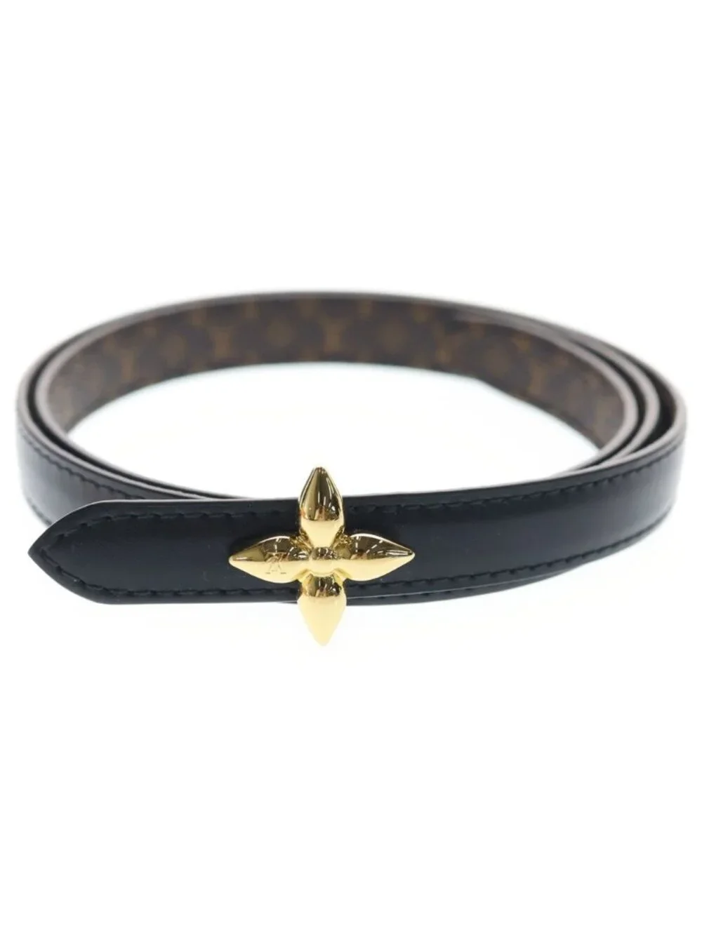 Louis Vuitton Belt LV Mini Flower Gram 15 Reversible Monogram Leather Buckle
